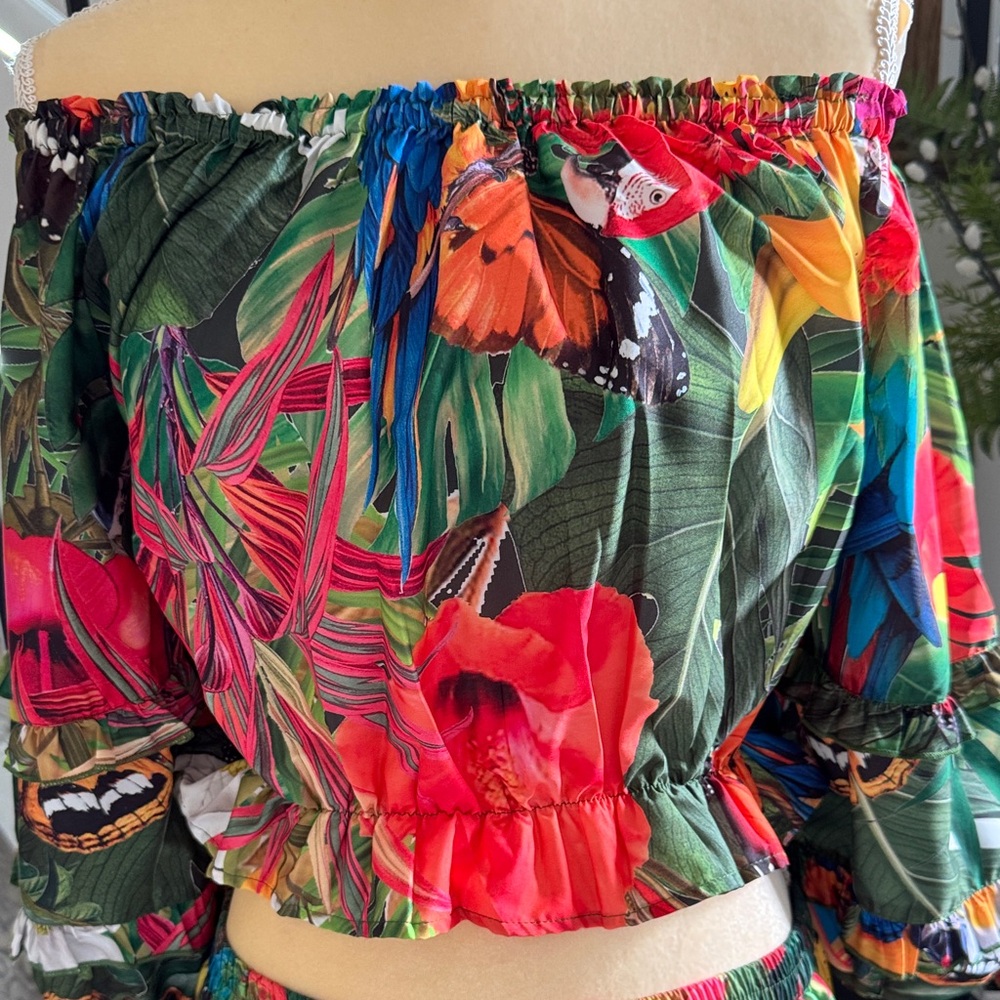 Rachel Zoe Multicolor Floral A-Line Skirt Set - Picture 3 of 5